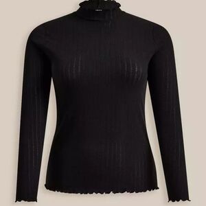 Torrid Knit Rib Lettuce Edge Turteneck- NWT- Size 2x